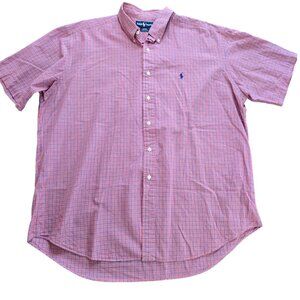 Polo by Ralph Lauren Pink Plaid Short Sleeve Button-Down Shirt